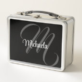 Minimalistisch modern monogram initiaal naam metaa (Voorkant)