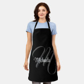 Minimalistisch modern monogram initiaal schort (Gedragen)