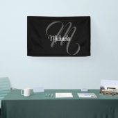 Minimalistisch modern monogram initiaal spandoek (Beurs)
