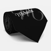 Minimalistisch modern monogram initiaal stropdas (Opgerold)