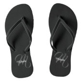 Minimalistisch modern monogram initiaal teenslippers (Voetbed)