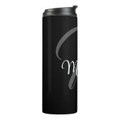 Minimalistisch modern monogram initiaal thermosbeker (Gedraaid links)