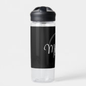 Minimalistisch modern monogram initiaal waterfles (Voorkant)