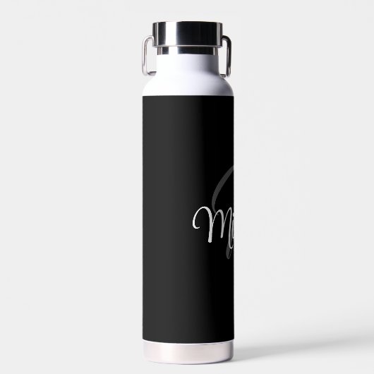 Minimalistisch modern monogram initiaal waterfles (Voorkant)