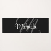 Minimalistisch modern monogram initiaal yogamat (Achterkant (horizontaal))