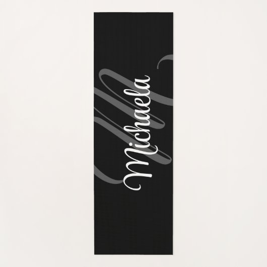 Minimalistisch modern monogram initiaal yogamat (Voorkant)