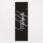 Minimalistisch modern monogram initiaal yogamat (Achterkant)