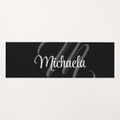 Minimalistisch modern monogram initiaal yogamat (Voorkant (horizontaal))