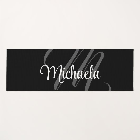 Minimalistisch modern monogram initiaal yogamat (Voorkant (horizontaal))