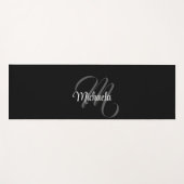 Minimalistisch modern monogram initiaal yogamat (Voorkant (horizontaal))