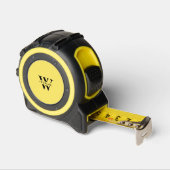 Minimalistisch modern monogram Initiaal zwart geel Rolmaat (Hoek)