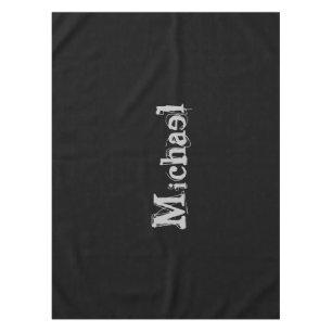 Minimalistisch modern monogram met zwarte witte ta tafelkleed