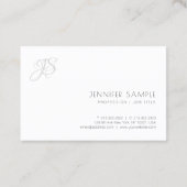 Minimalistisch Modern Monogram Professioneel Eenvo Visitekaartje (Achterkant)