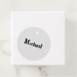 Minimalistisch modern monogram, zwarte grijs bedankjes labels