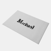 Minimalistisch modern monogram, zwarte grijs deurmat (Schuin)