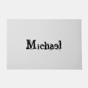 Minimalistisch modern monogram, zwarte grijs deurmat