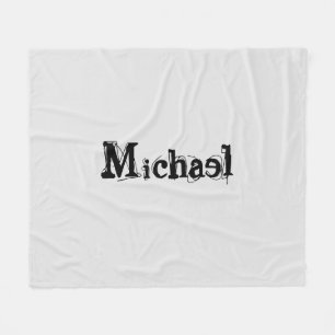 Minimalistisch modern monogram, zwarte grijs fleece deken
