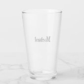 Minimalistisch modern monogram, zwarte grijs glas (Achterkant)