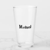 Minimalistisch modern monogram, zwarte grijs glas (Voorkant)