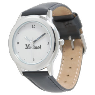 Minimalistisch modern monogram, zwarte grijs horloge