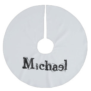 Minimalistisch modern monogram, zwarte grijs kerstboom rok
