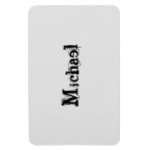 Minimalistisch modern monogram, zwarte grijs magneet (Verticaal)