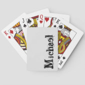 Minimalistisch modern monogram, zwarte grijs pokerkaarten (Achterkant)