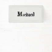 Minimalistisch modern monogram, zwarte grijs spandoek (Insitu)