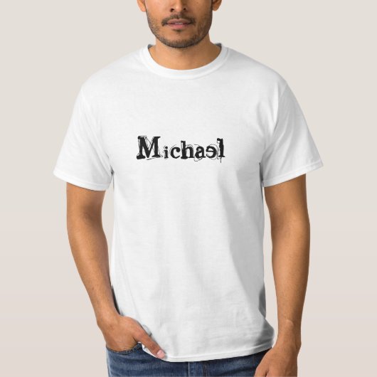 Minimalistisch modern monogram, zwarte grijs t-shirt (Voorkant)
