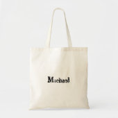 Minimalistisch modern monogram, zwarte grijs tote bag (Voorkant)