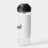 Minimalistisch modern monogram, zwarte grijs waterfles (Achterkant)