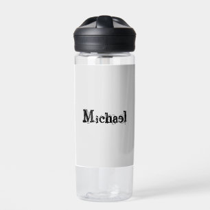 Minimalistisch modern monogram, zwarte grijs waterfles