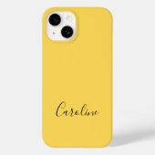 Minimalistisch modern mosterdgeel Case-Mate iPhone case (Achterkant)