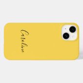 Minimalistisch modern mosterdgeel Case-Mate iPhone case (Achterkant (horizontaal))