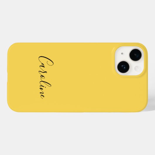 Minimalistisch modern mosterdgeel Case-Mate iPhone case (Achterkant (horizontaal))