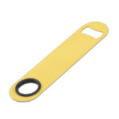 Minimalistisch modern mosterdgeel speed flessenopener (Achterkant Gekanteld)