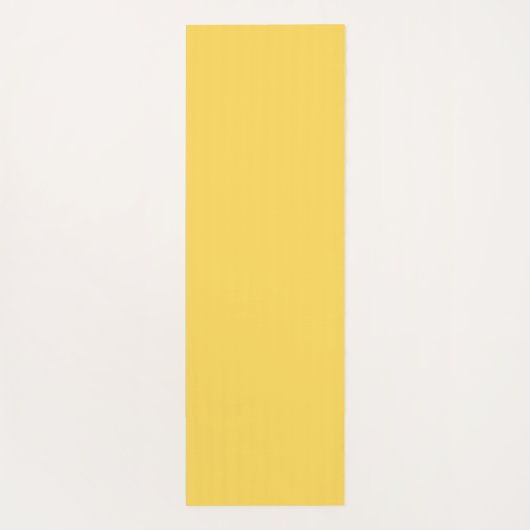 Minimalistisch modern mosterdgeel yogamat (Achterkant)