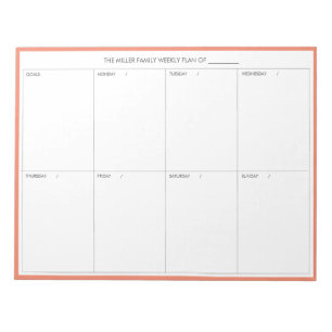 Minimalistisch modern Notitieblok voor wekelijkse