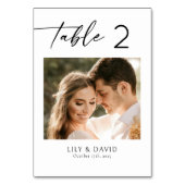 Minimalistisch modern nummer van één fototafel kaart (Voorkant)