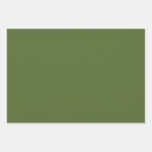 Minimalistisch modern olijfgroen inpakpapier vel (Voorkant 3)