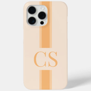 Minimalistisch modern Oranje Initiaal monogram iPhone 15 Pro Max Hoesje