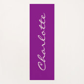 Minimalistisch modern Paars kalligrafie Yogamat (Voorkant)