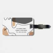 Minimalistisch modern pastel bagagelabel (Achterkant horizontaal)