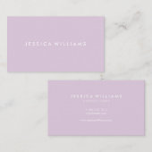Minimalistisch modern | Pastel-Paars Visitekaartje (Voorkant / Achterkant)