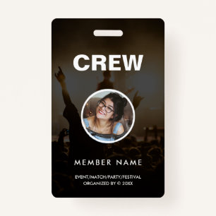 Minimalistisch modern personeel rondom foto QR Badge