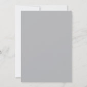 Minimalistisch modern Pewter Gray Script Weddensch Kaart (Achterkant)