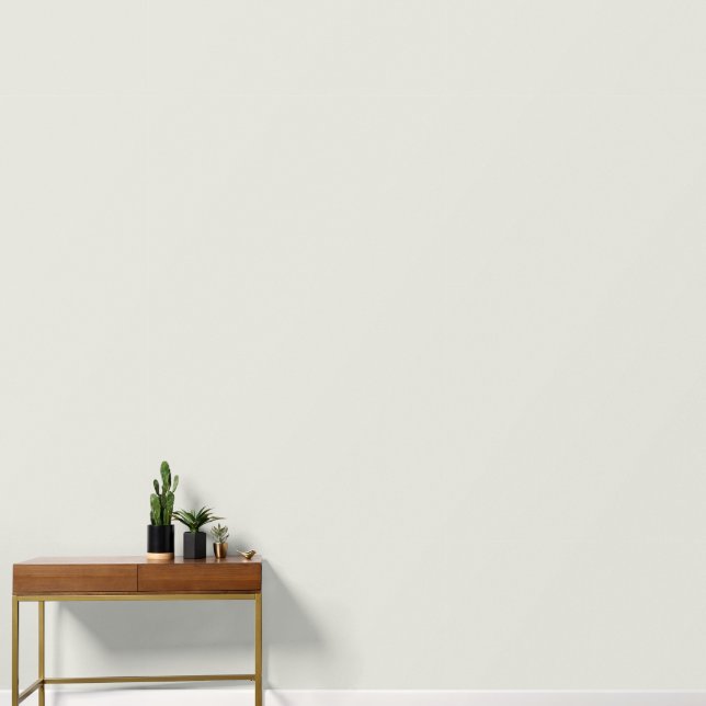 Minimalistisch Modern Plain Ivory White Behang (Hal)