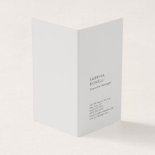 Minimalistisch modern platina grijs visitekaartjes