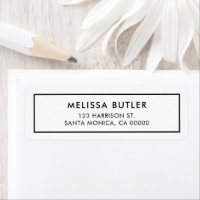 Minimalistisch modern platte label