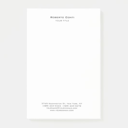 Minimalistisch modern professioneel creatief post-it® notes (Voorkant)